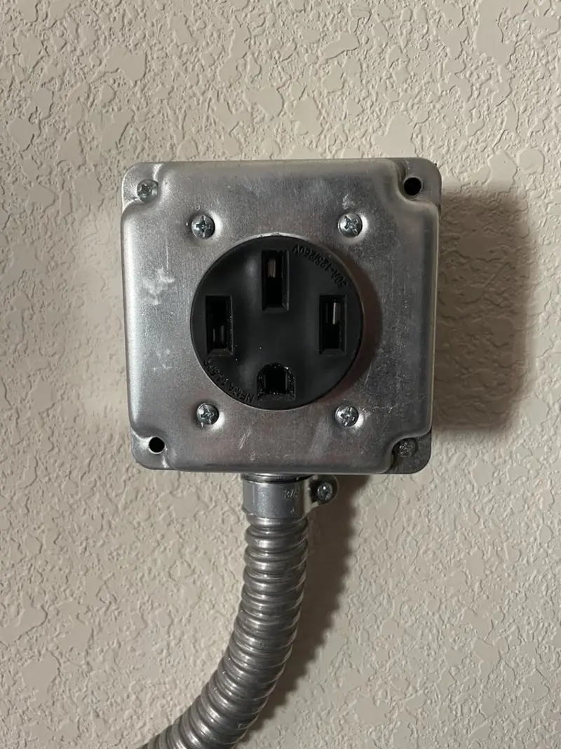 NEMA 14-50 outlet installed for Electrical Panel Upgrade in Kane